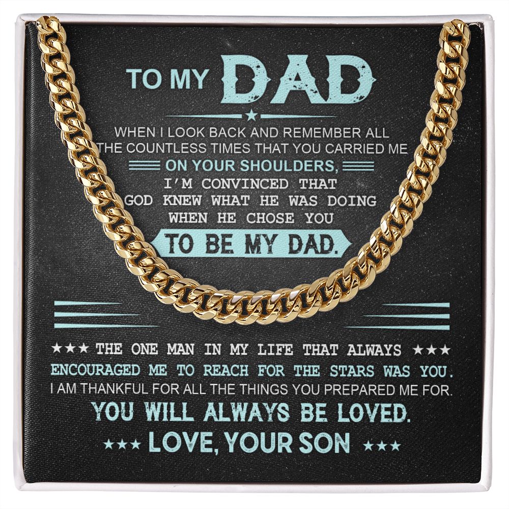 To My Dad - Cuban Link Chain