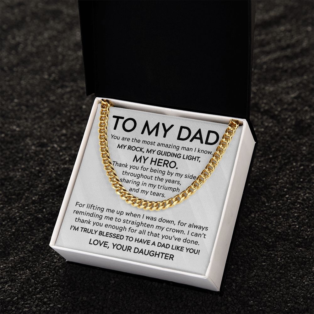 To My Dad - Cuban Link Chain