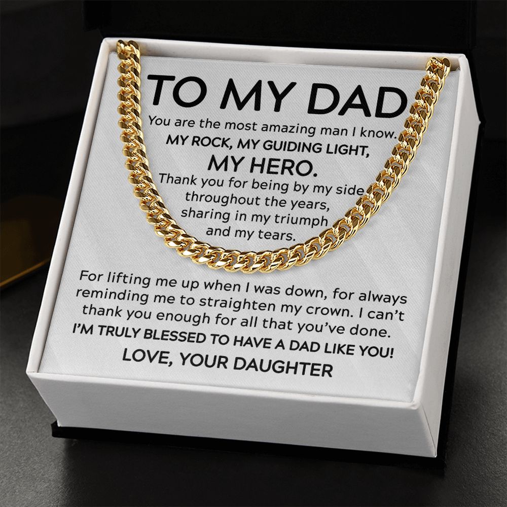 To My Dad - Cuban Link Chain