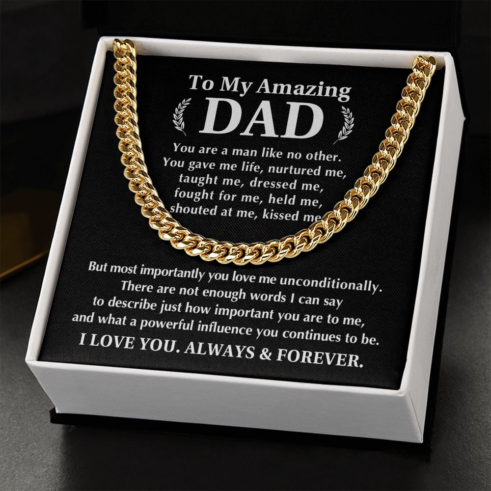 To My Amazing Dad - Cuban Link Chain