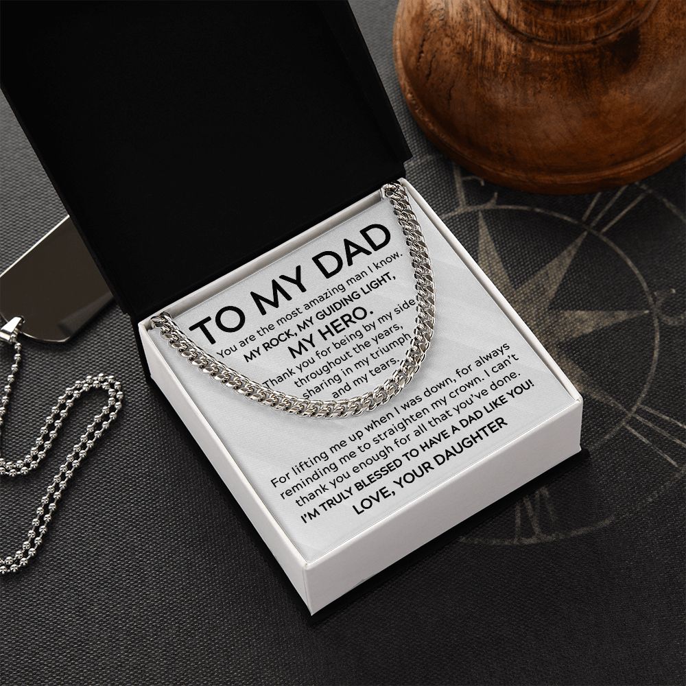 To My Dad - Cuban Link Chain