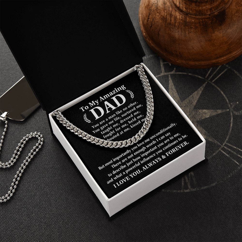 To My Amazing Dad - Cuban Link Chain