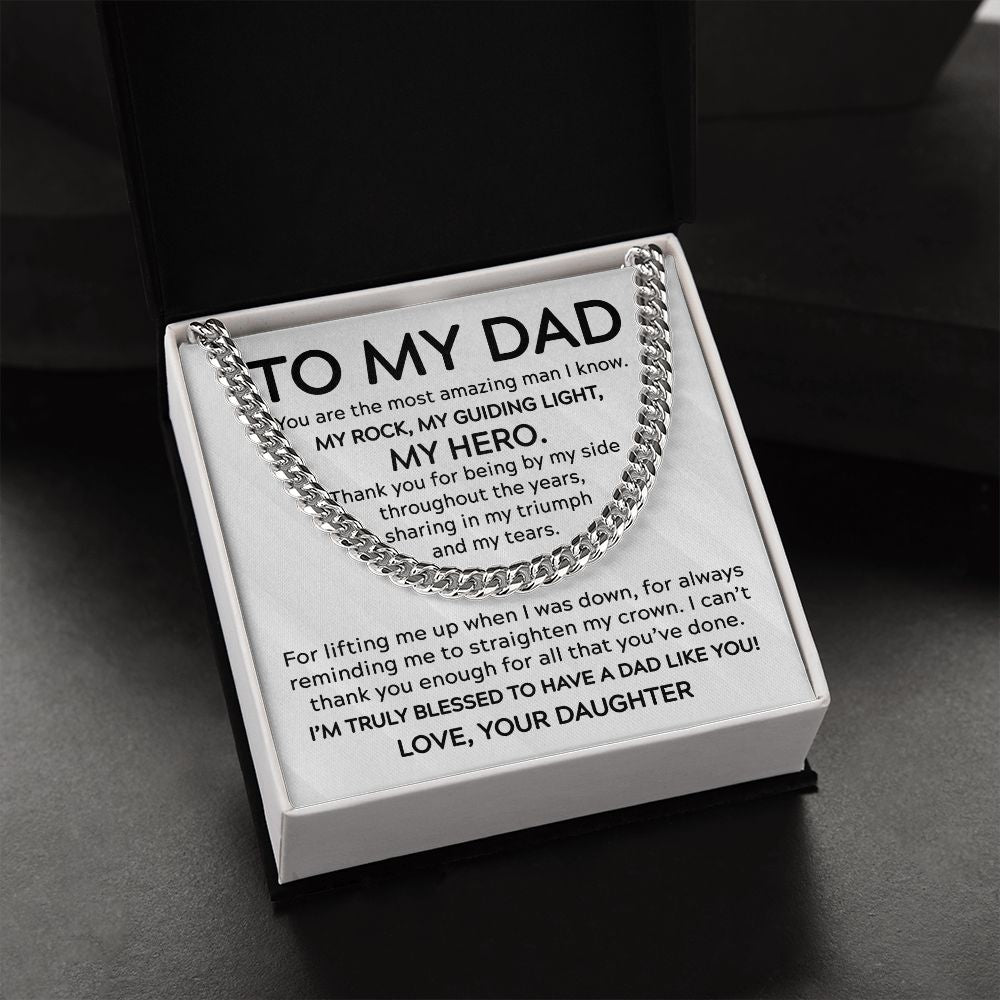 To My Dad - Cuban Link Chain