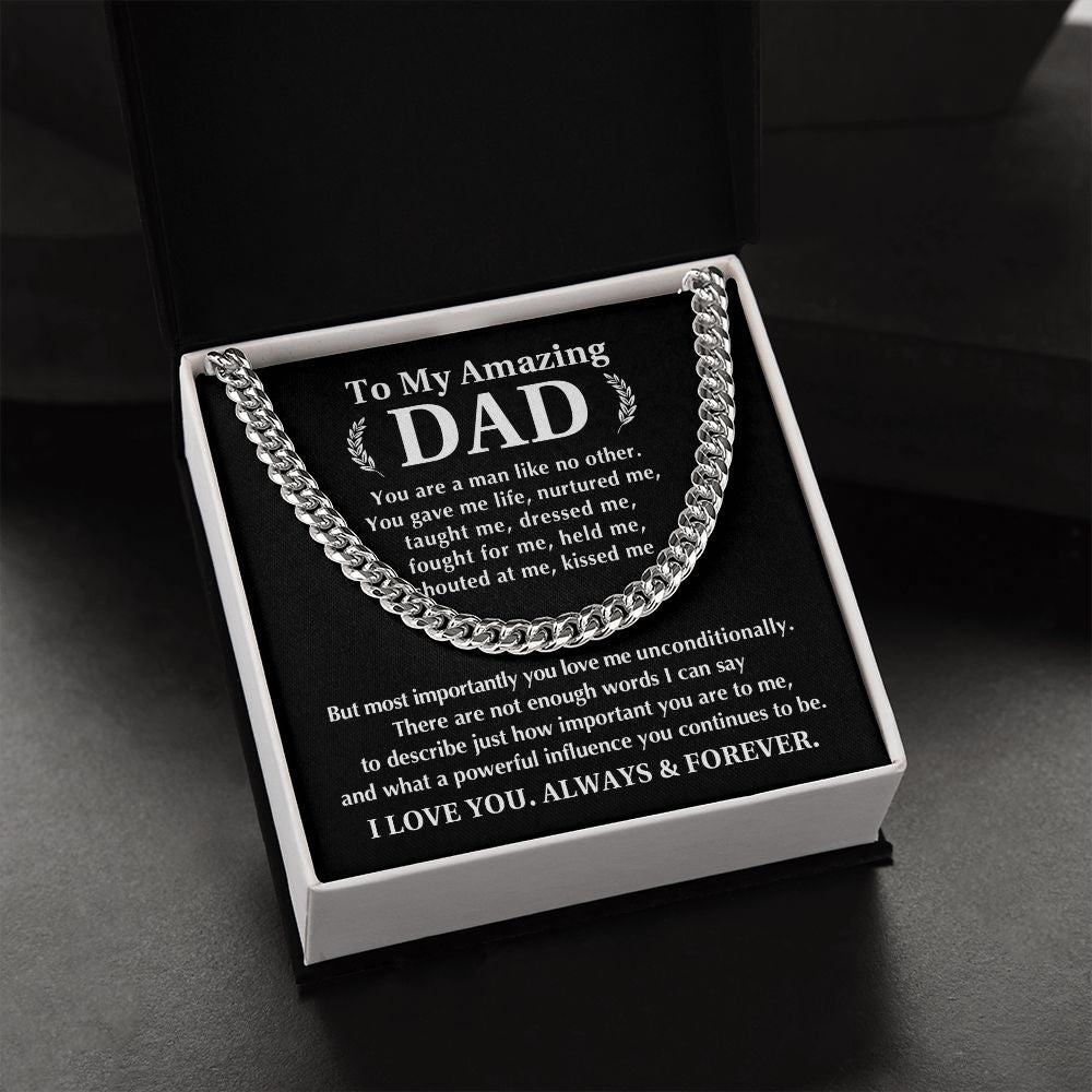 To My Amazing Dad - Cuban Link Chain