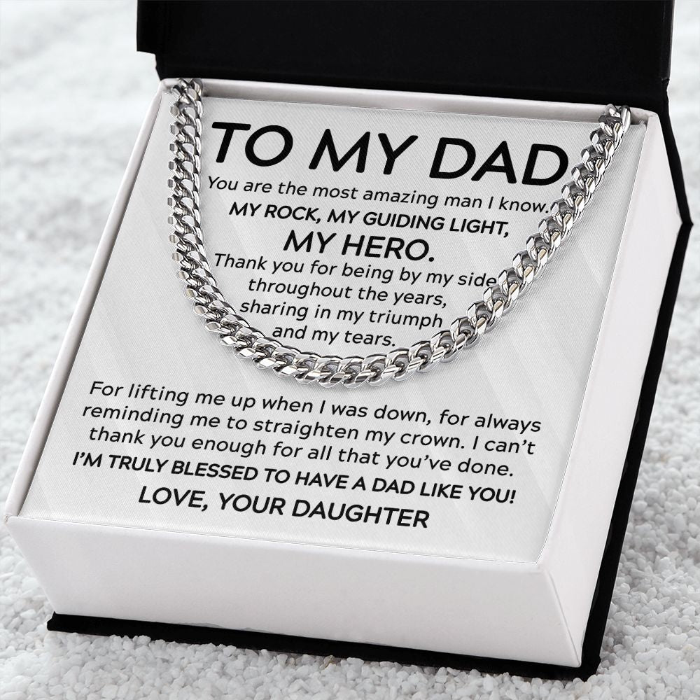 To My Dad - Cuban Link Chain