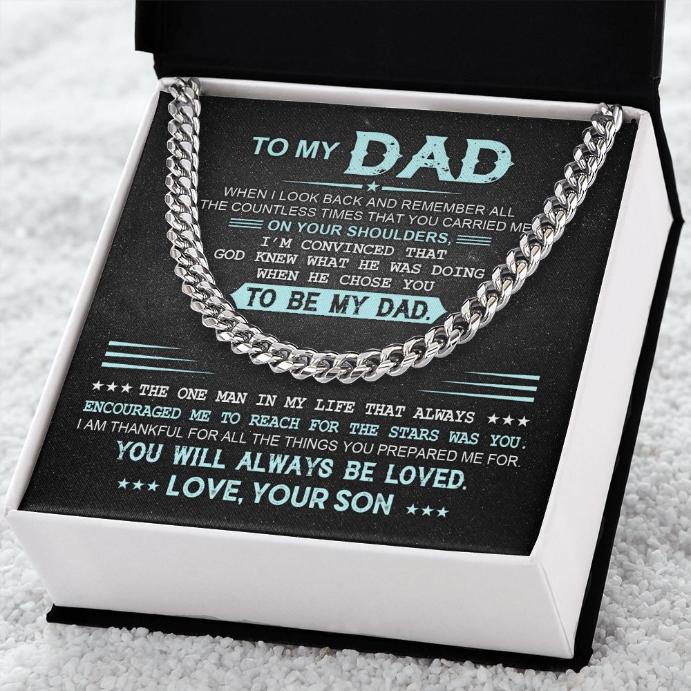 To My Dad - Cuban Link Chain