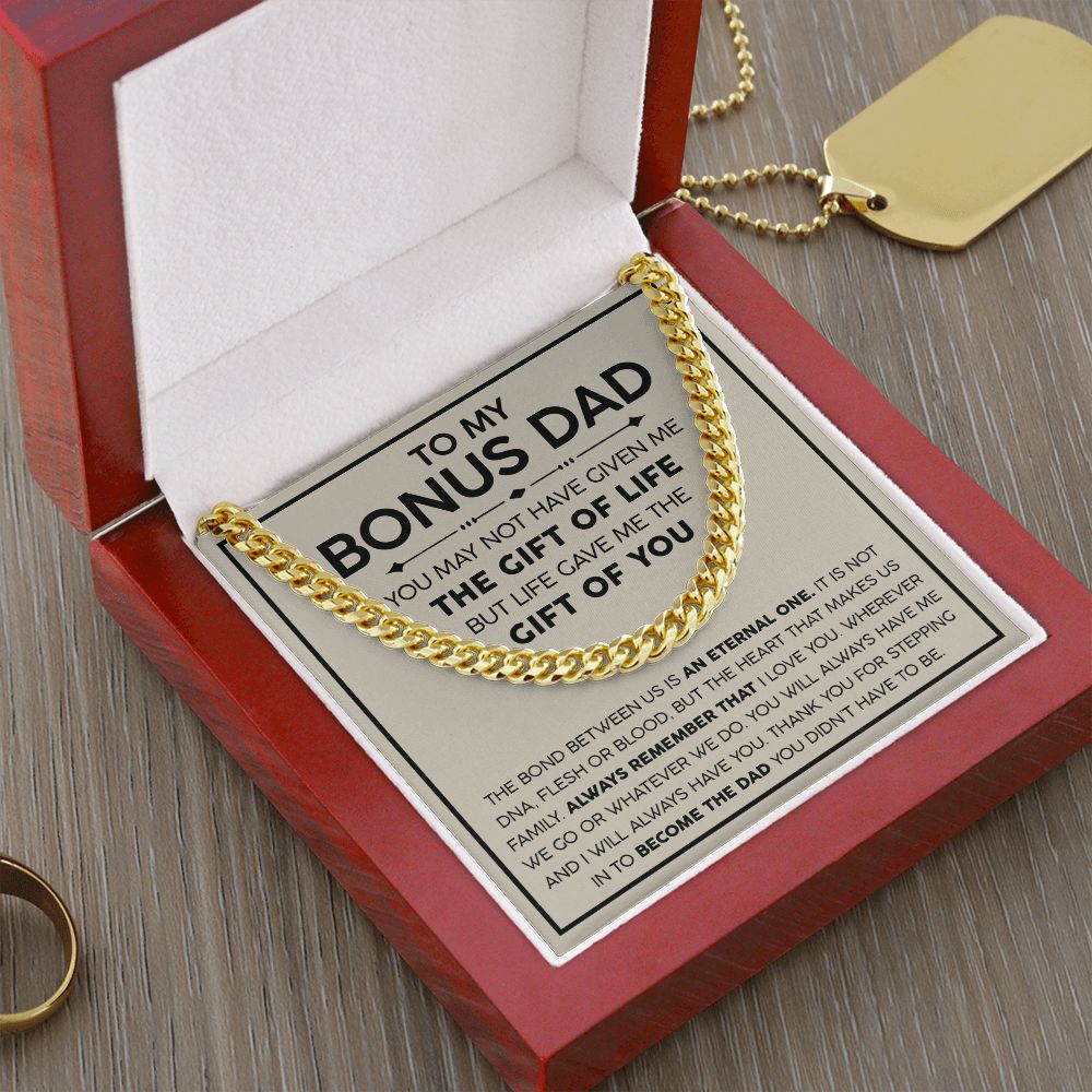 To my Bonus Dad - Cuban Link Chain