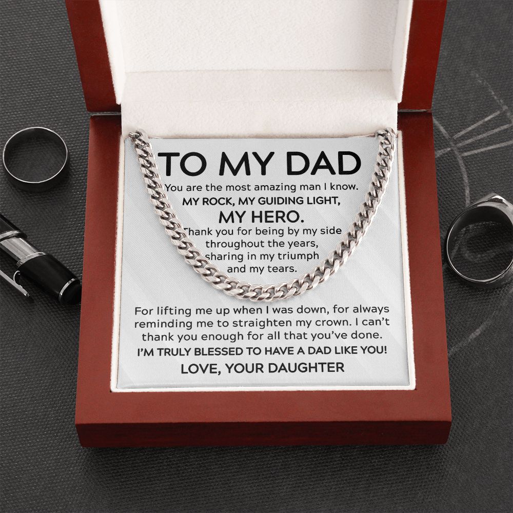To My Dad - Cuban Link Chain