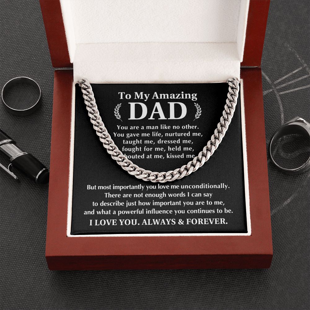 To My Amazing Dad - Cuban Link Chain