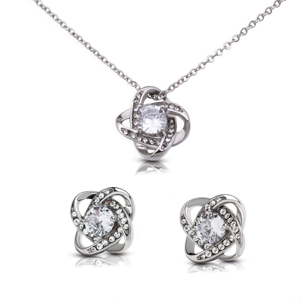 Capricorn Love Knot and Earrings Set From Mom