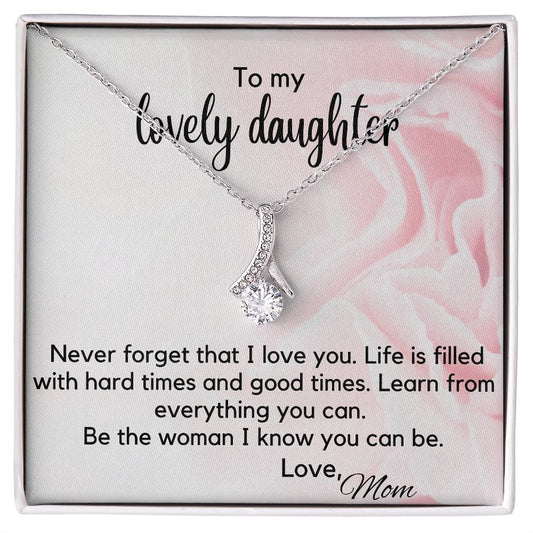 To My Lovely Daughter From Mom - Alluring Beauty Necklace