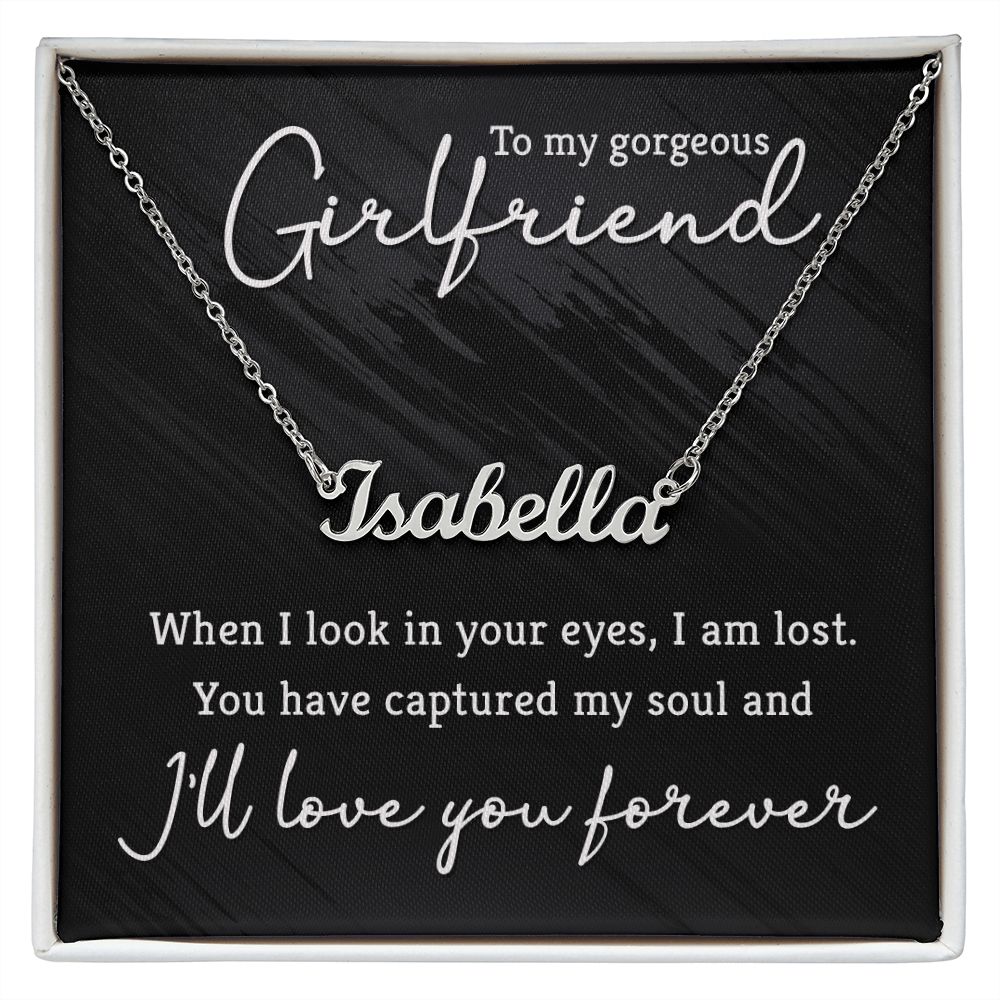 To My Gorgeous Girlfriend - Name necklace