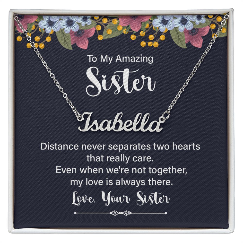To My Amazing Sister - Name necklace