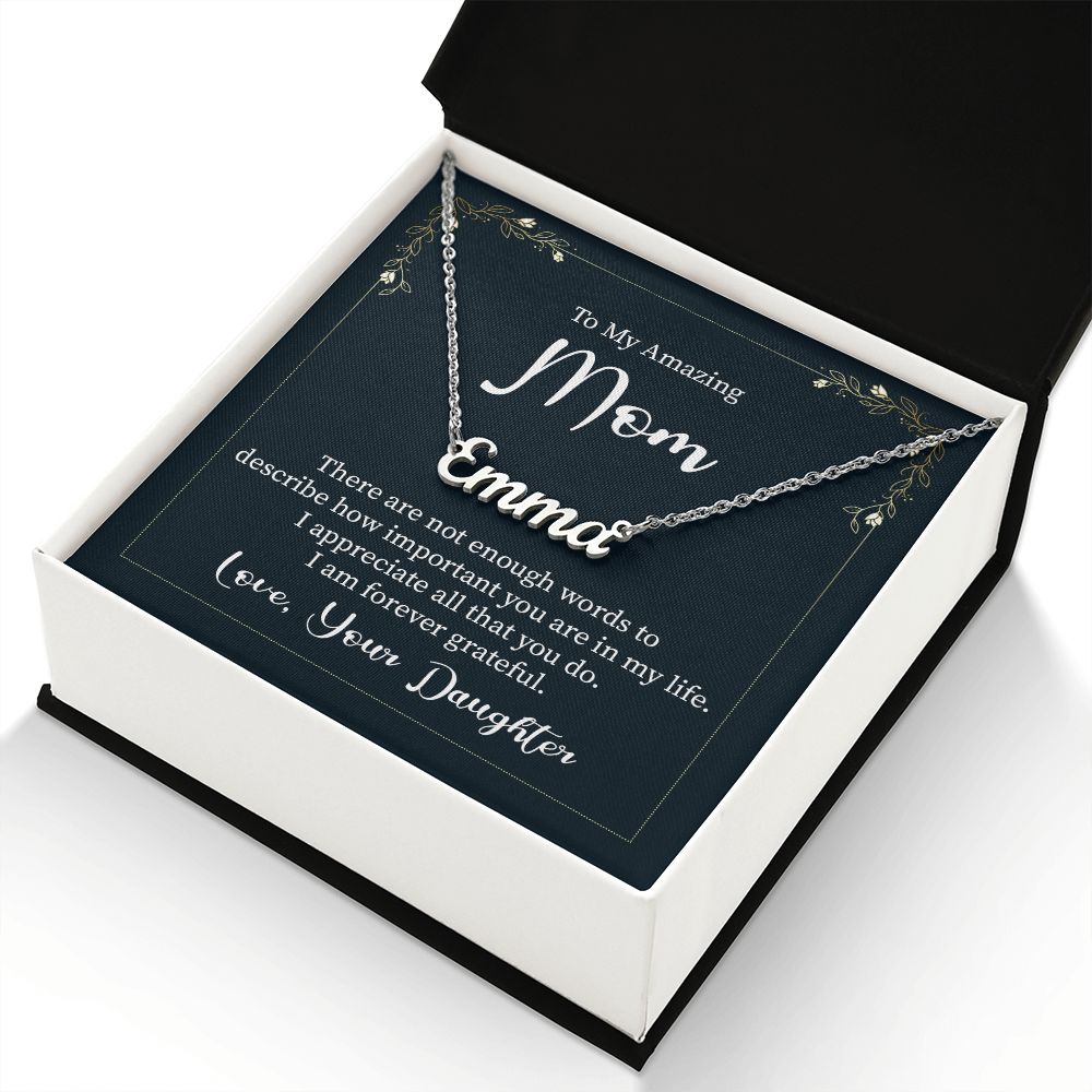 To My Amazing Mom - Name necklace