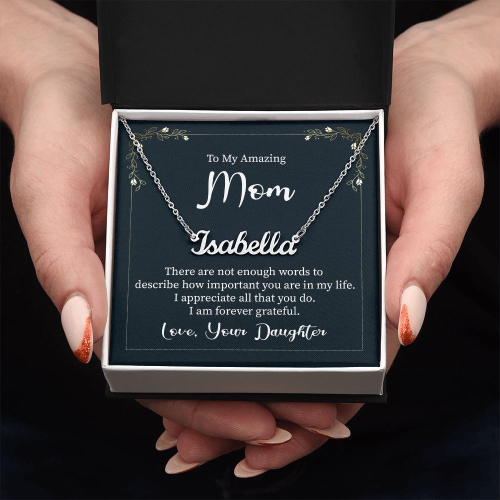To My Amazing Mom - Name necklace