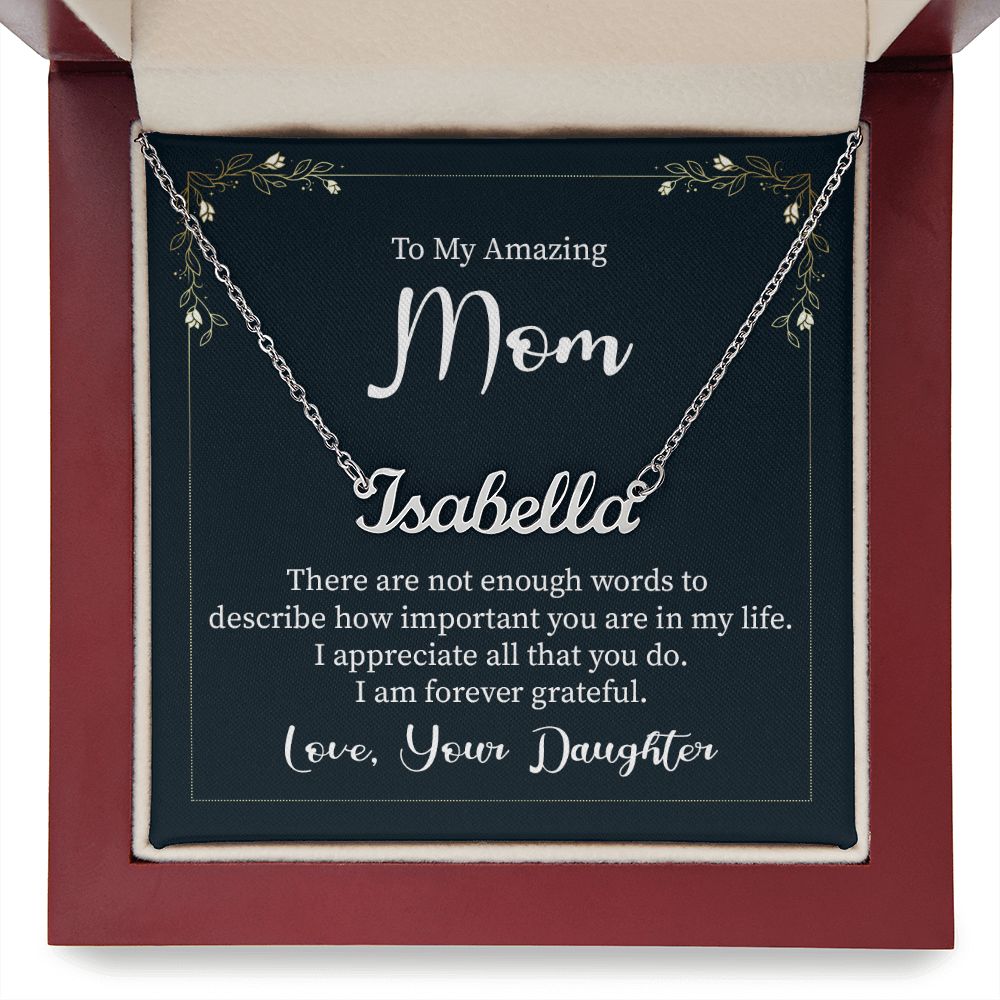 To My Amazing Mom - Name necklace