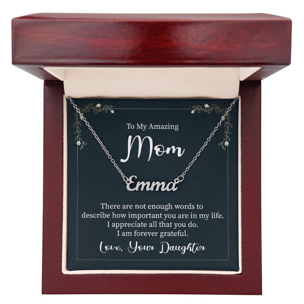 To My Amazing Mom - Name necklace