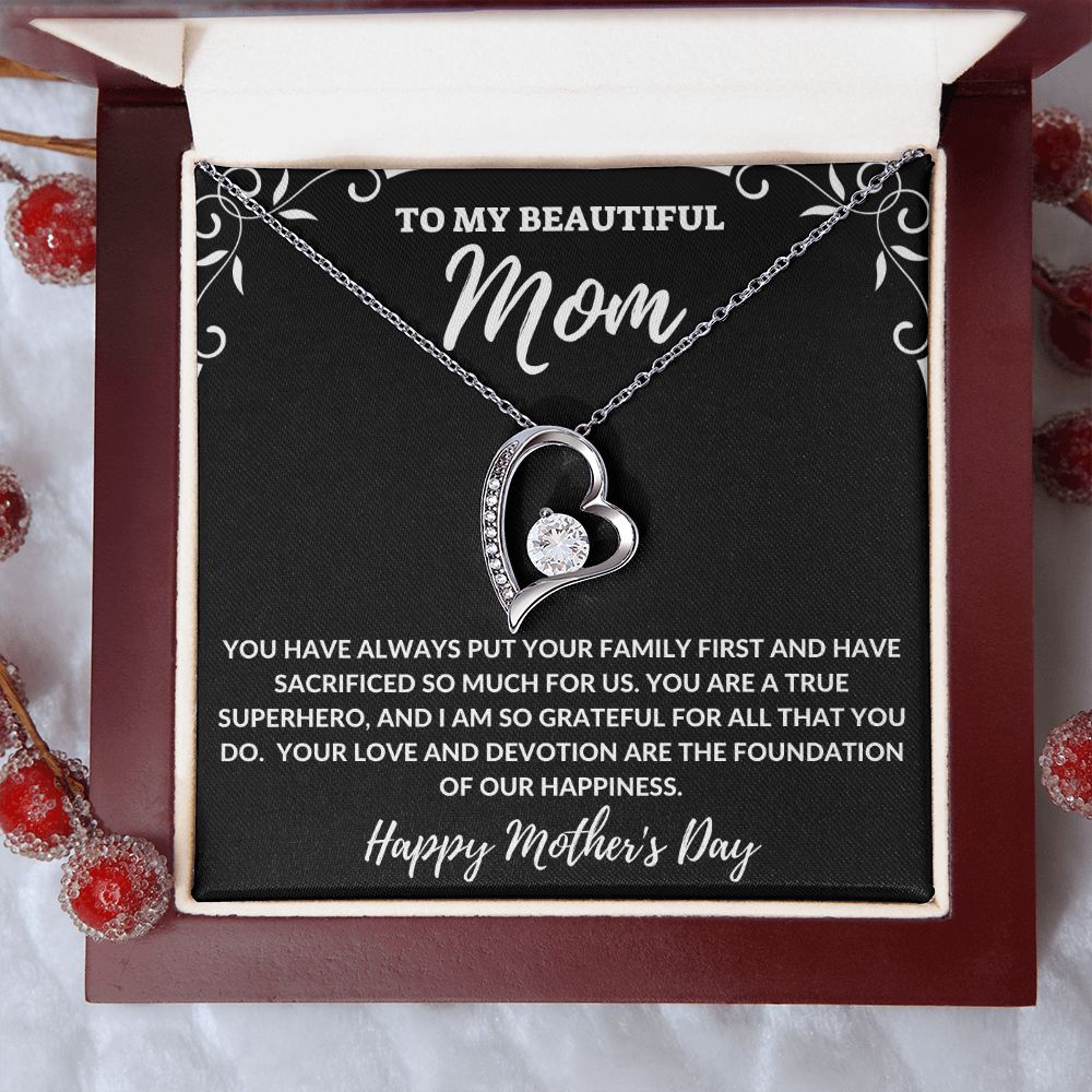 To My Beautiful Mom - Forever Love Necklace [Mother's Day Limited Edition]