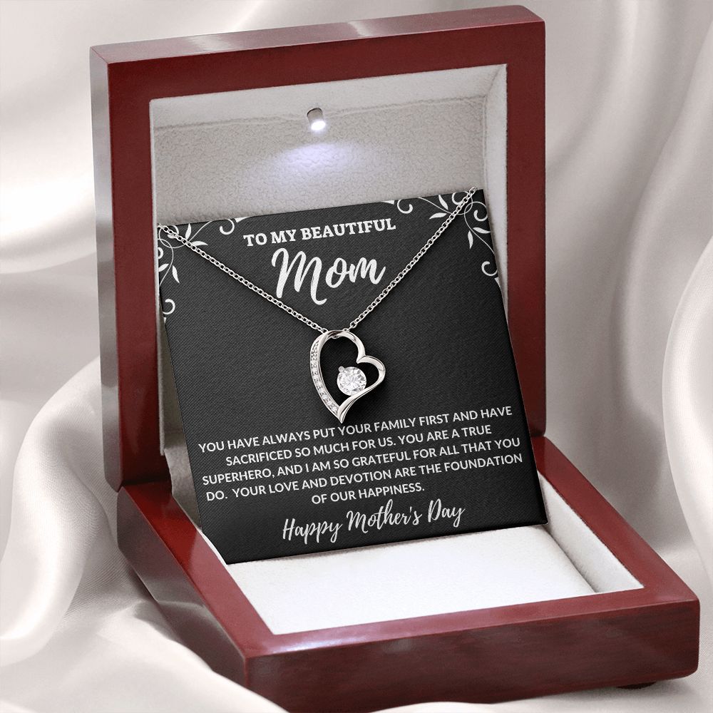 To My Beautiful Mom - Forever Love Necklace [Mother's Day Limited Edition]