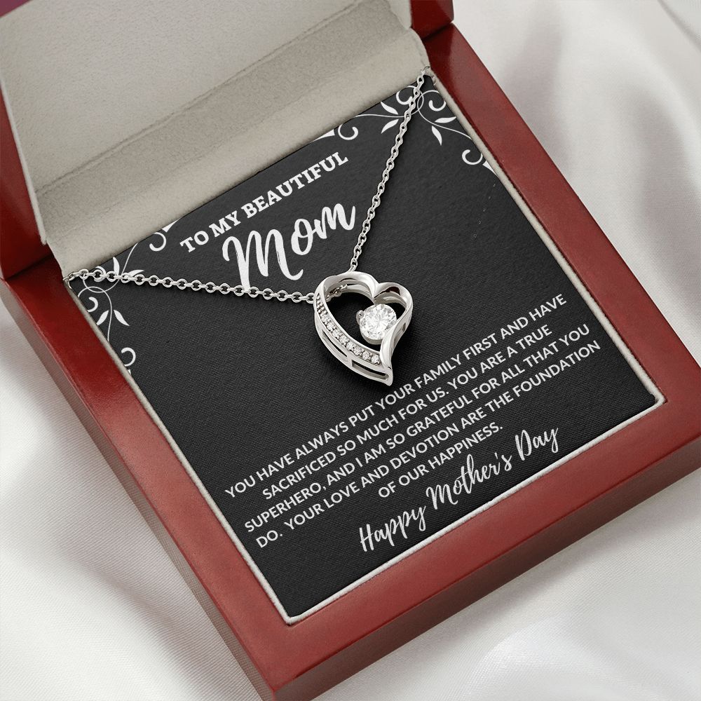 To My Beautiful Mom - Forever Love Necklace [Mother's Day Limited Edition]