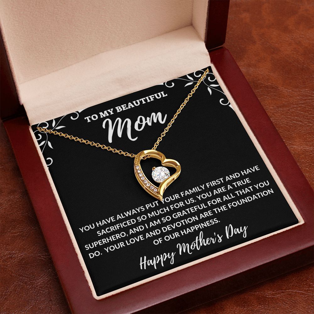 To My Beautiful Mom - Forever Love Necklace [Mother's Day Limited Edition]