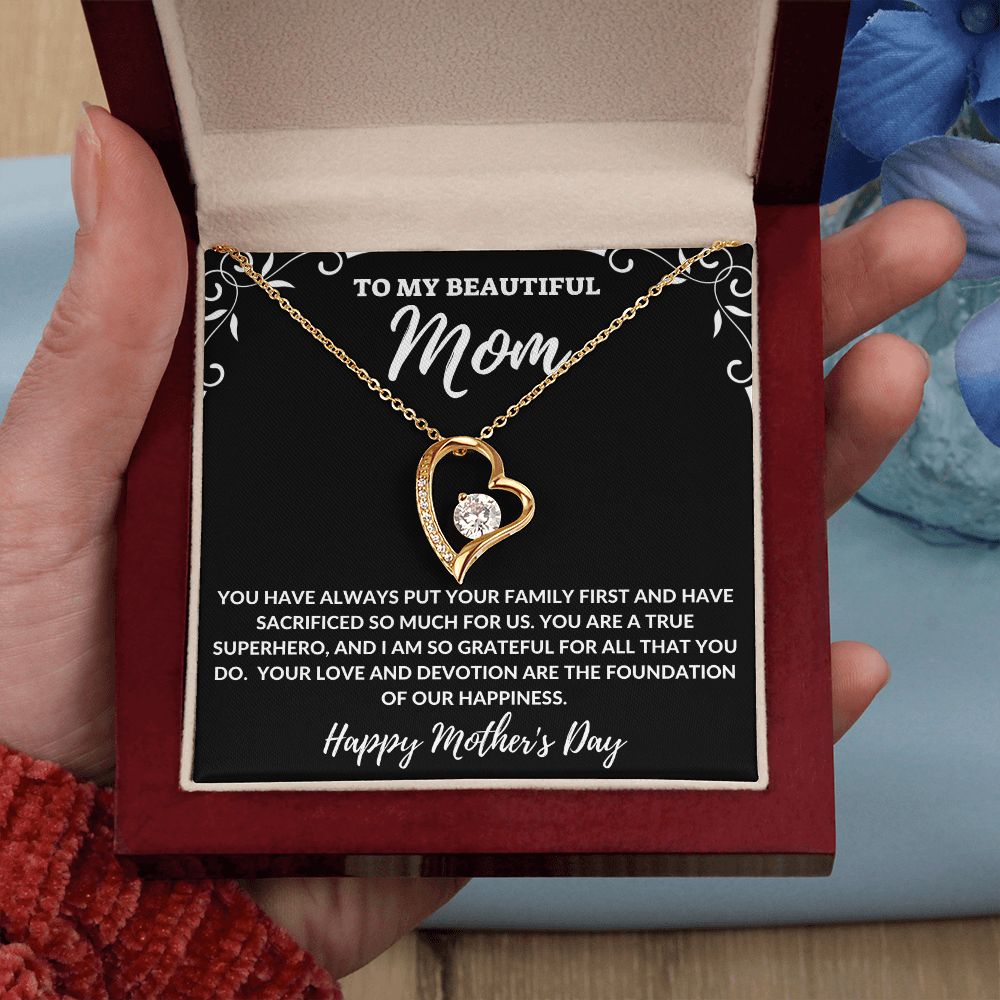 To My Beautiful Mom - Forever Love Necklace [Mother's Day Limited Edition]