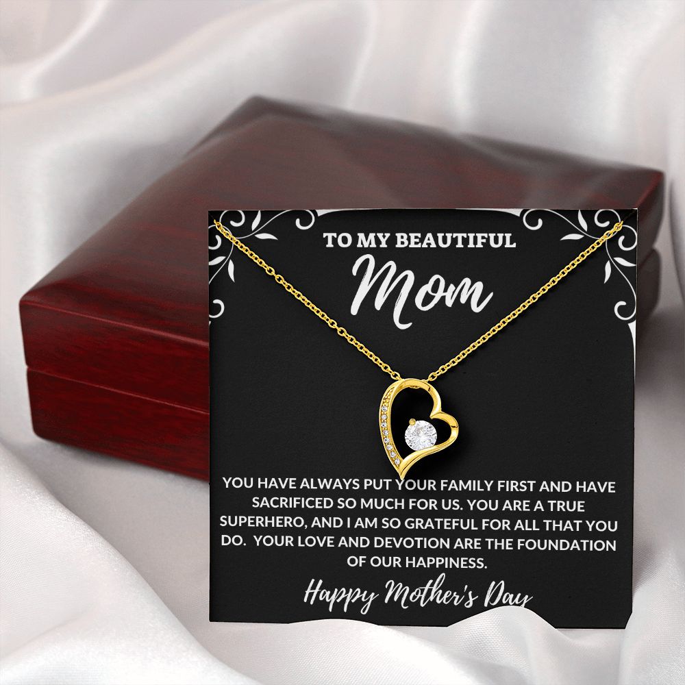 To My Beautiful Mom - Forever Love Necklace [Mother's Day Limited Edition]