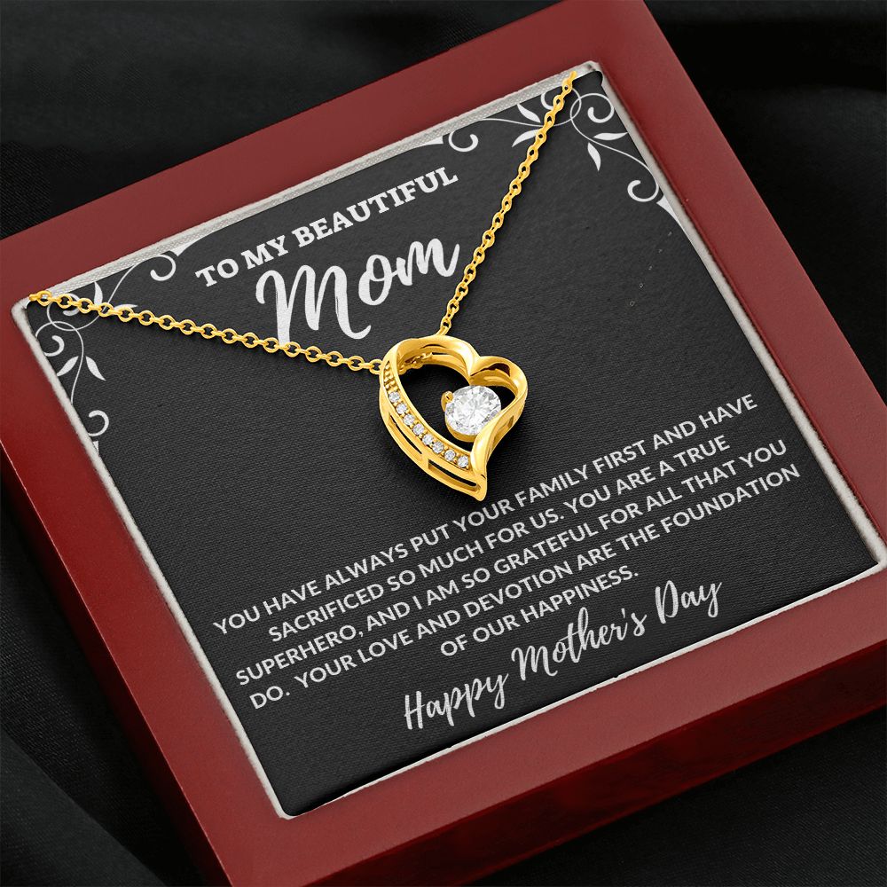 To My Beautiful Mom - Forever Love Necklace [Mother's Day Limited Edition]