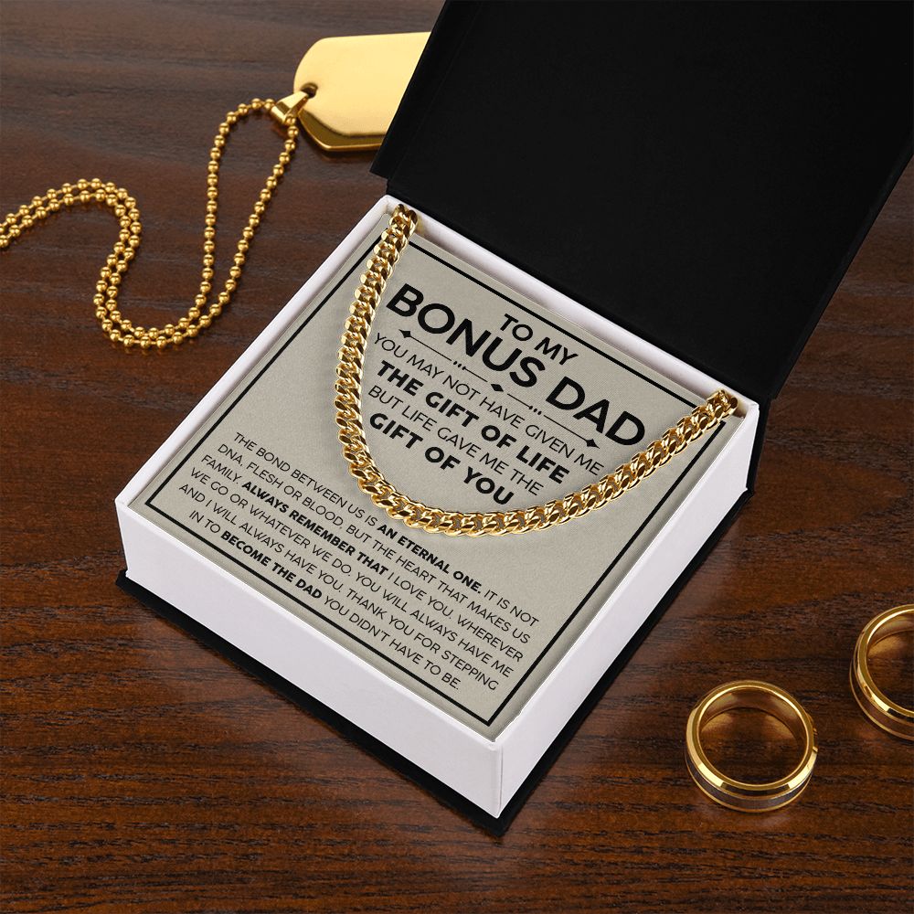 To my Bonus Dad - Cuban Link Chain