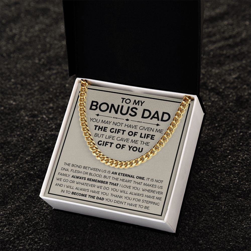 To my Bonus Dad - Cuban Link Chain