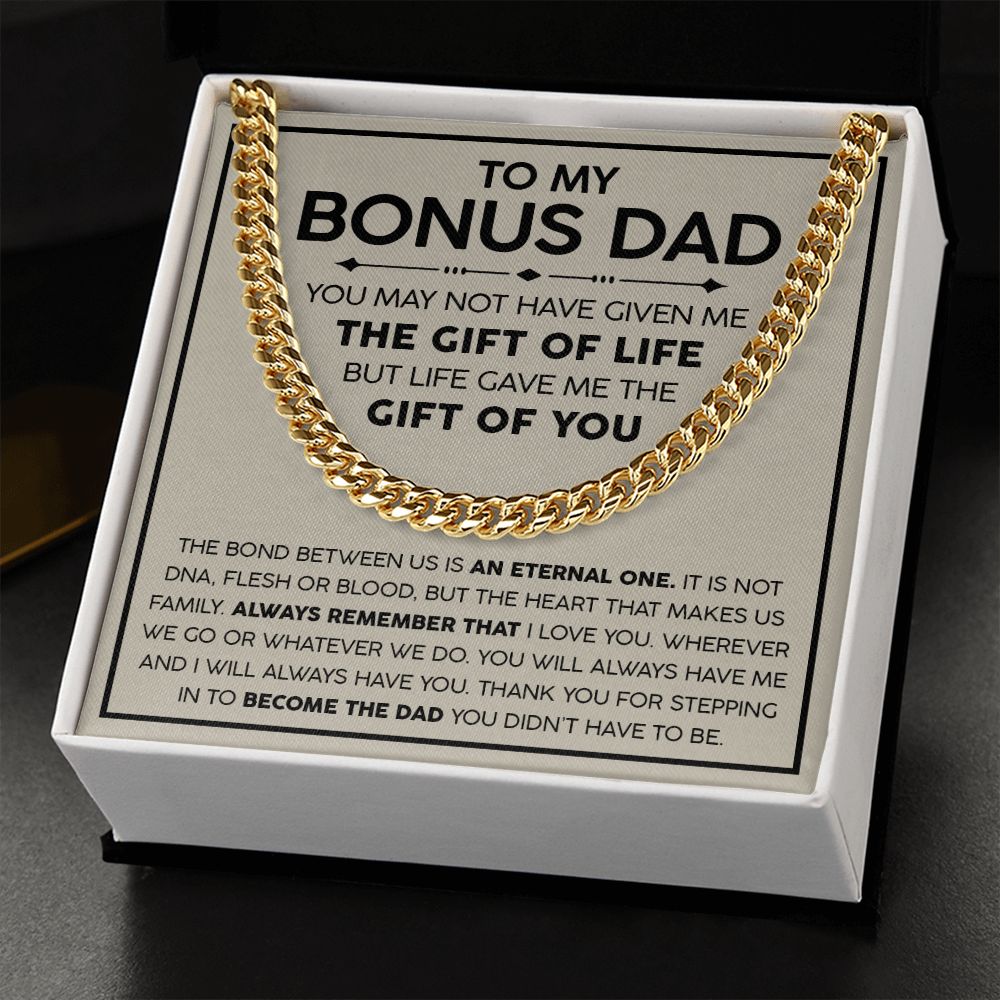 To my Bonus Dad - Cuban Link Chain