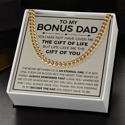 To my Bonus Dad - Cuban Link Chain