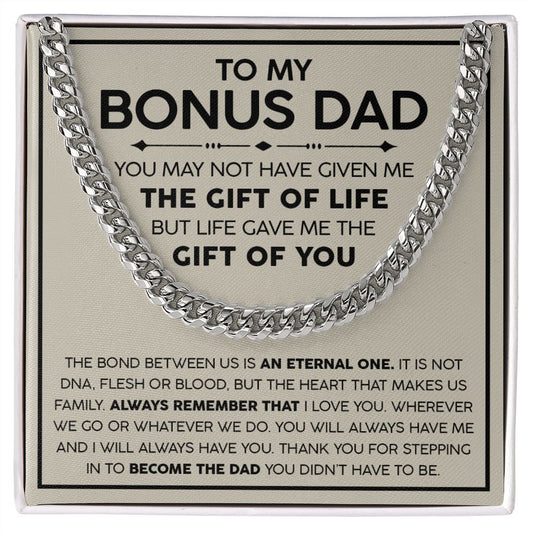 To my Bonus Dad - Cuban Link Chain