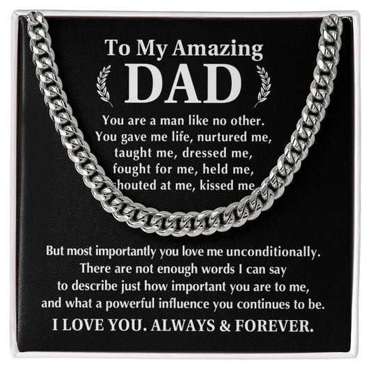 To My Amazing Dad - Cuban Link Chain