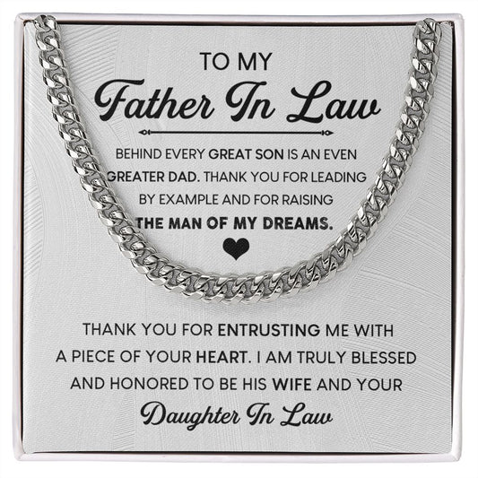 To My Father In Law - Cuban Link Chain