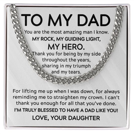 To My Dad - Cuban Link Chain