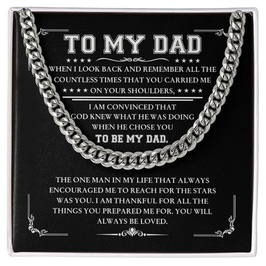 To My Dad - Cuban Link Chain