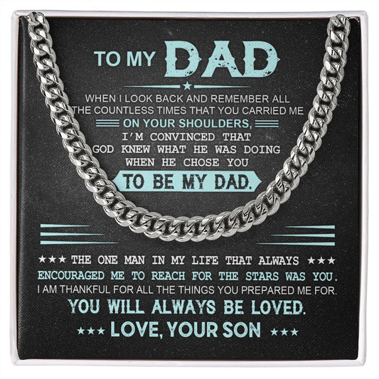 To My Dad - Cuban Link Chain