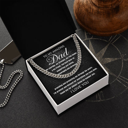 To My Amazing Dad - Cuban Link Chain