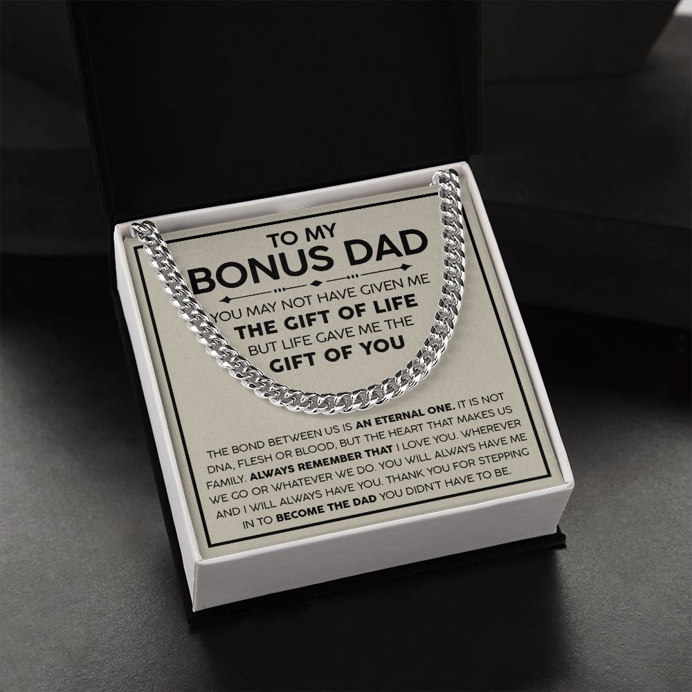 To my Bonus Dad - Cuban Link Chain