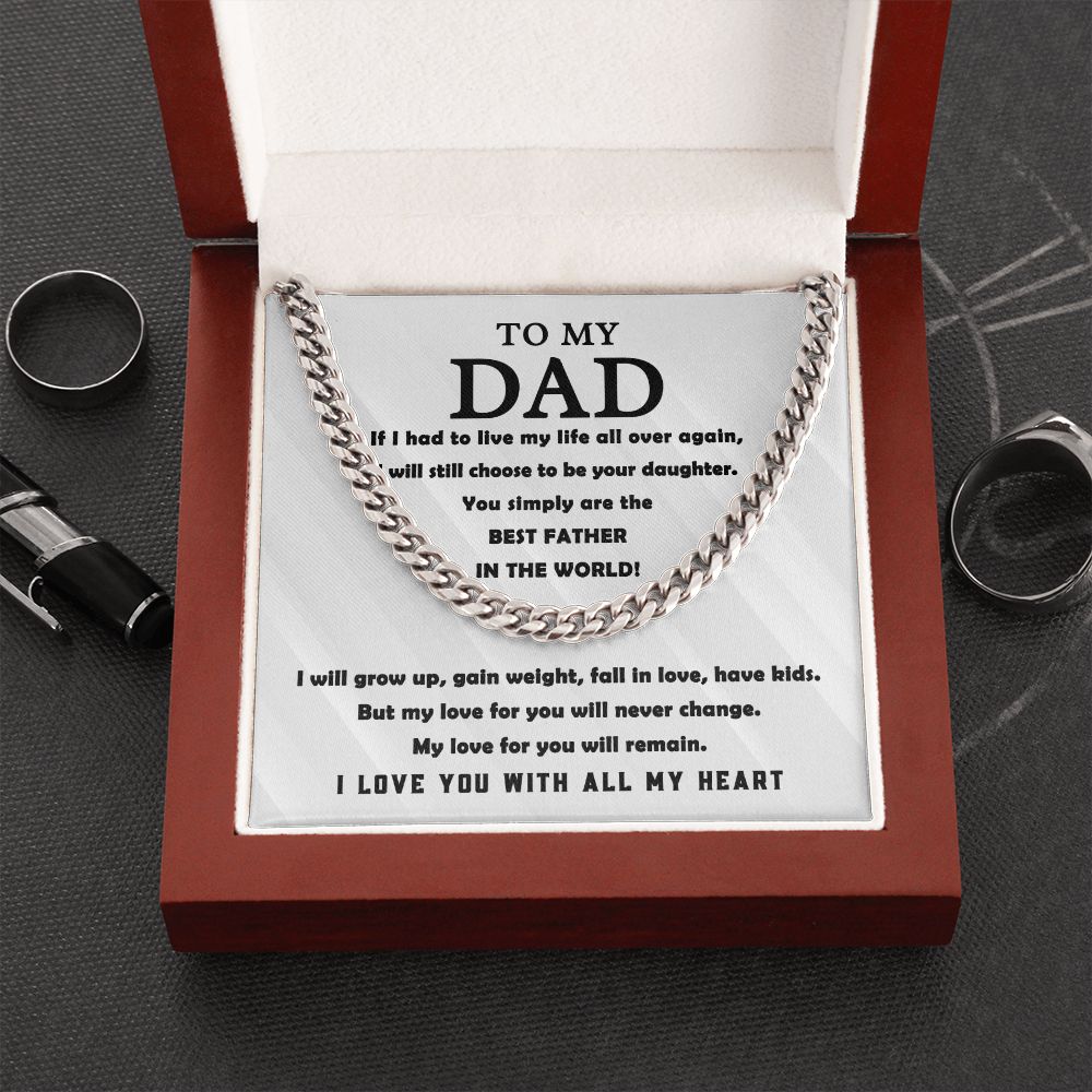 All My Heart To My Dad - Cuban Link Chain