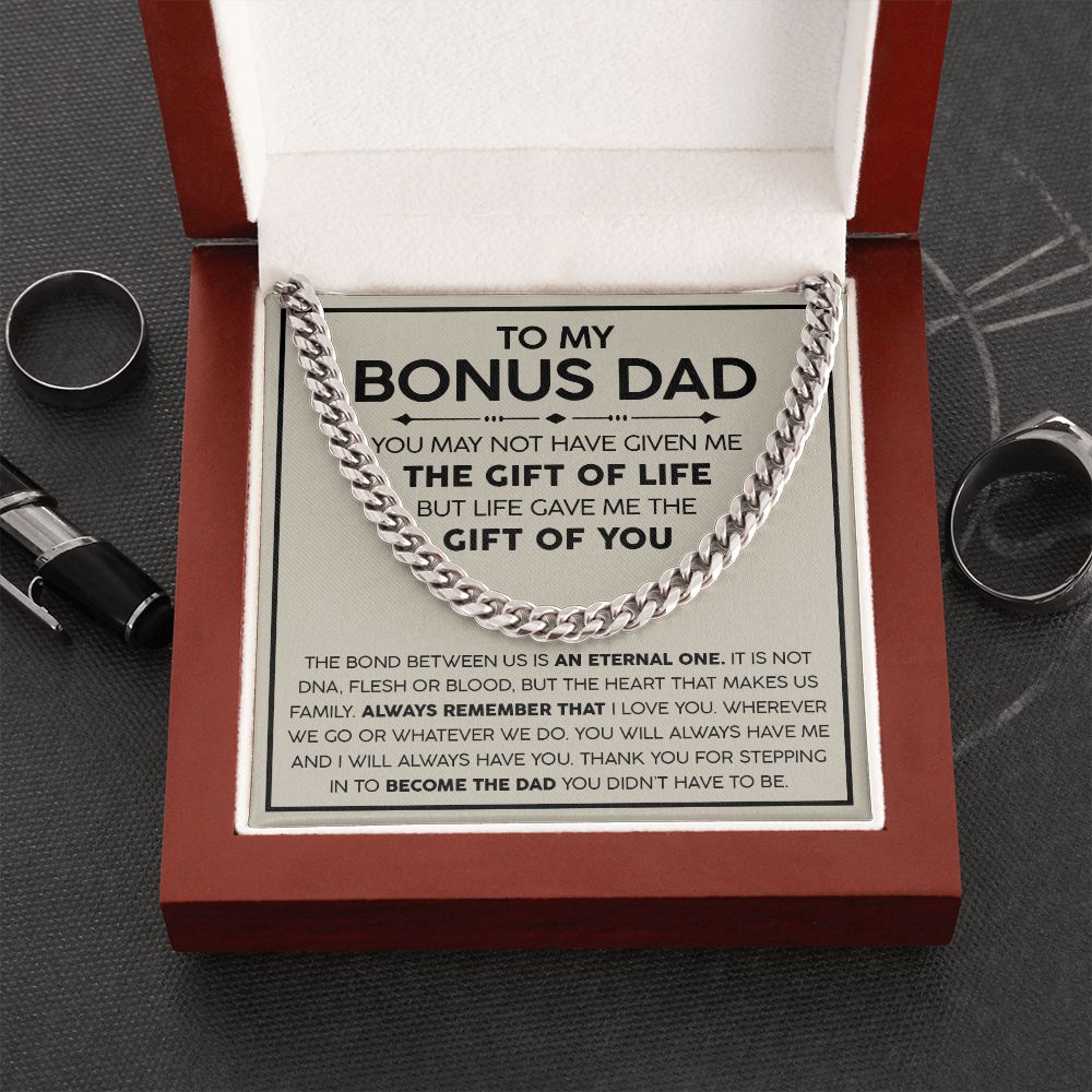 To my Bonus Dad - Cuban Link Chain