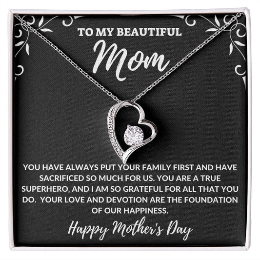 To My Beautiful Mom - Forever Love Necklace [Mother's Day Limited Edition]