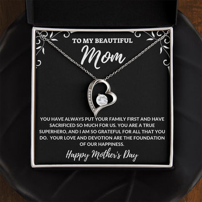 To My Beautiful Mom - Forever Love Necklace [Mother's Day Limited Edition]