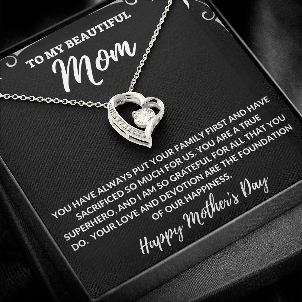 To My Beautiful Mom - Forever Love Necklace [Mother's Day Limited Edition]