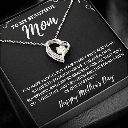 To My Beautiful Mom - Forever Love Necklace [Mother's Day Limited Edition]