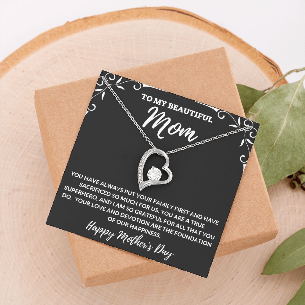 To My Beautiful Mom - Forever Love Necklace [Mother's Day Limited Edition]