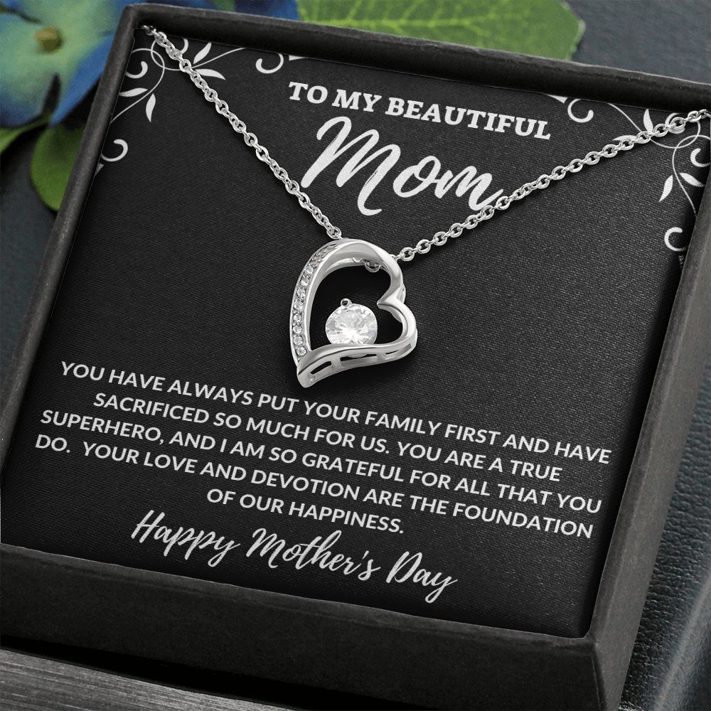 To My Beautiful Mom - Forever Love Necklace [Mother's Day Limited Edition]