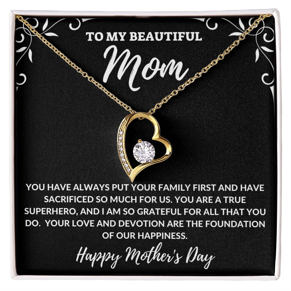 To My Beautiful Mom - Forever Love Necklace [Mother's Day Limited Edition]