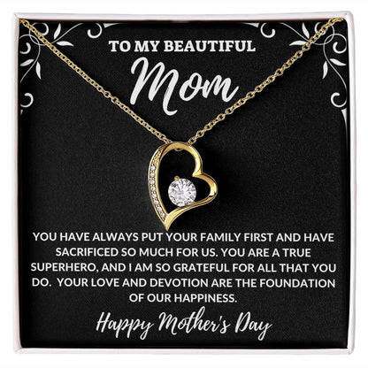 To My Beautiful Mom - Forever Love Necklace [Mother's Day Limited Edition]